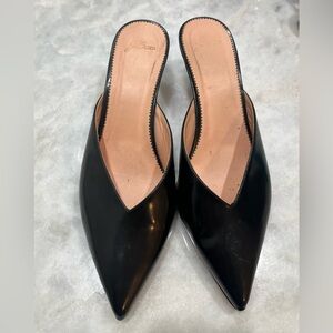 J. Crew Black Mules Sleek Minimalist Design